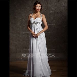 Sweetheart Sweep Train Chiffon Dress